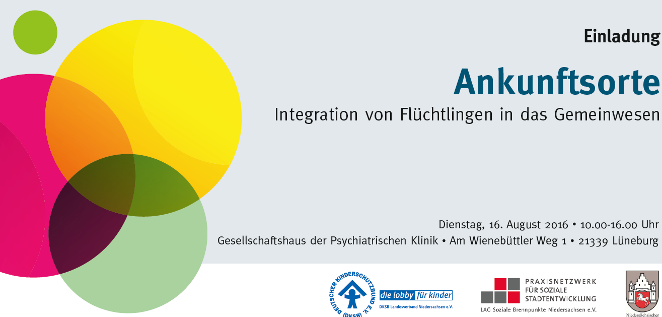 "Ankunftsorte" sind unser Thema am 16.8. in Lüneburg